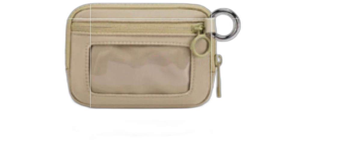 Zip pouch in Cream